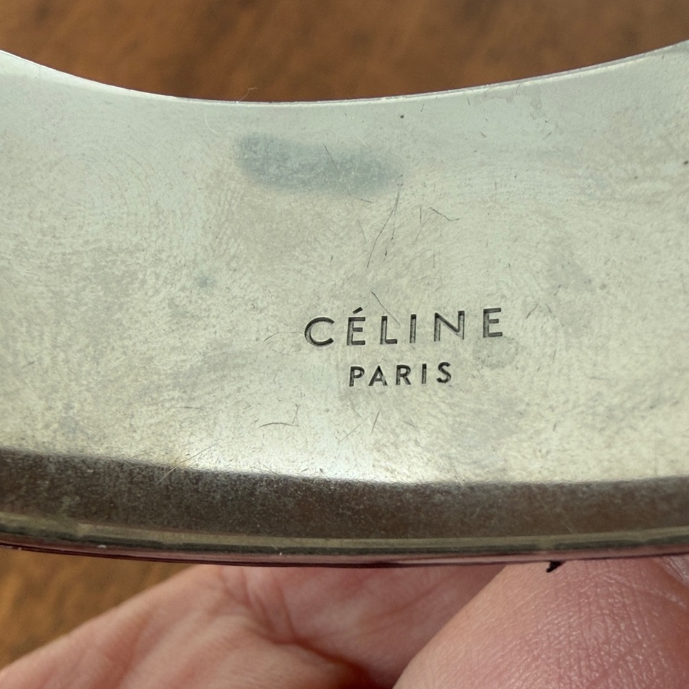 Celine Red Python Manchette Cuff Bracelet / Phoeb… - image 7